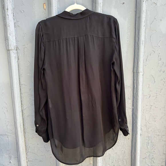 J Crew Black Robin Silk Blouse, Size 8 - Picture 4 of 10